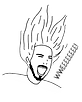 Bani Hidir wild hair sticker