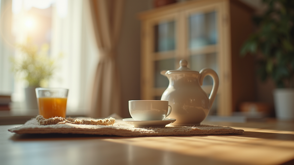 Close-up view of a comforting home environment