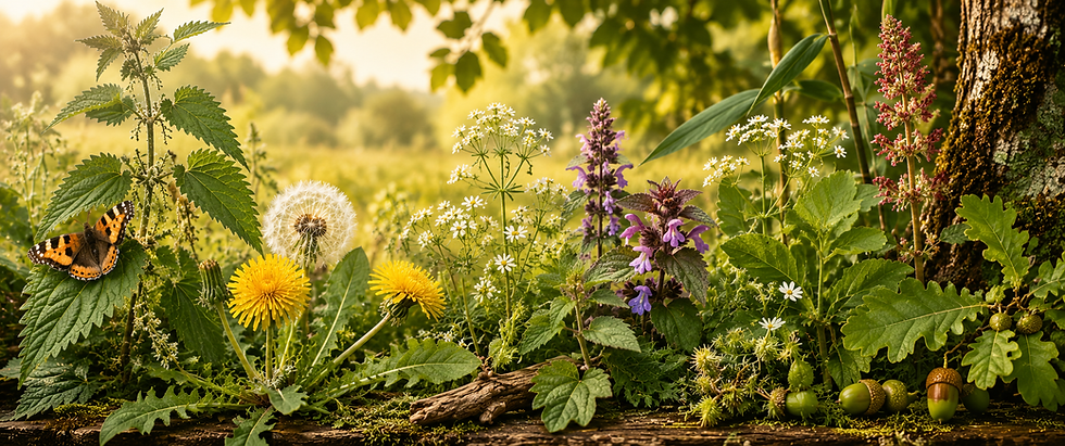 Heilzame bloemen en planten.