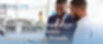 Friendly salesman helps a customer at a car dealership. Text overlay states "Information or Inspiration: What Drives Audience Engagement with Brands."