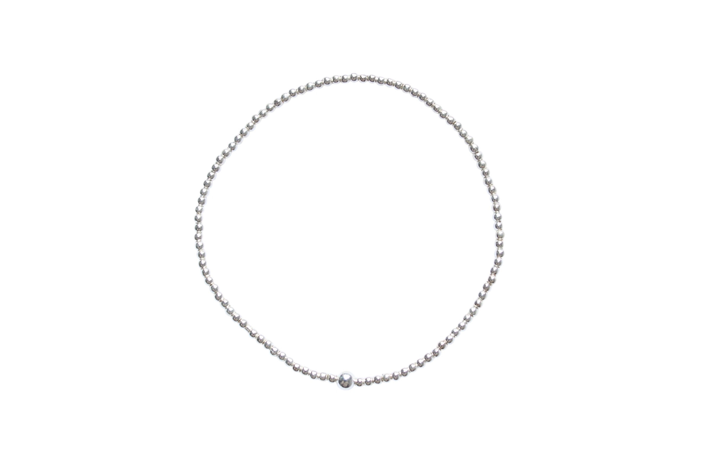 925 Sterling Silver beaded jewellery bracelet