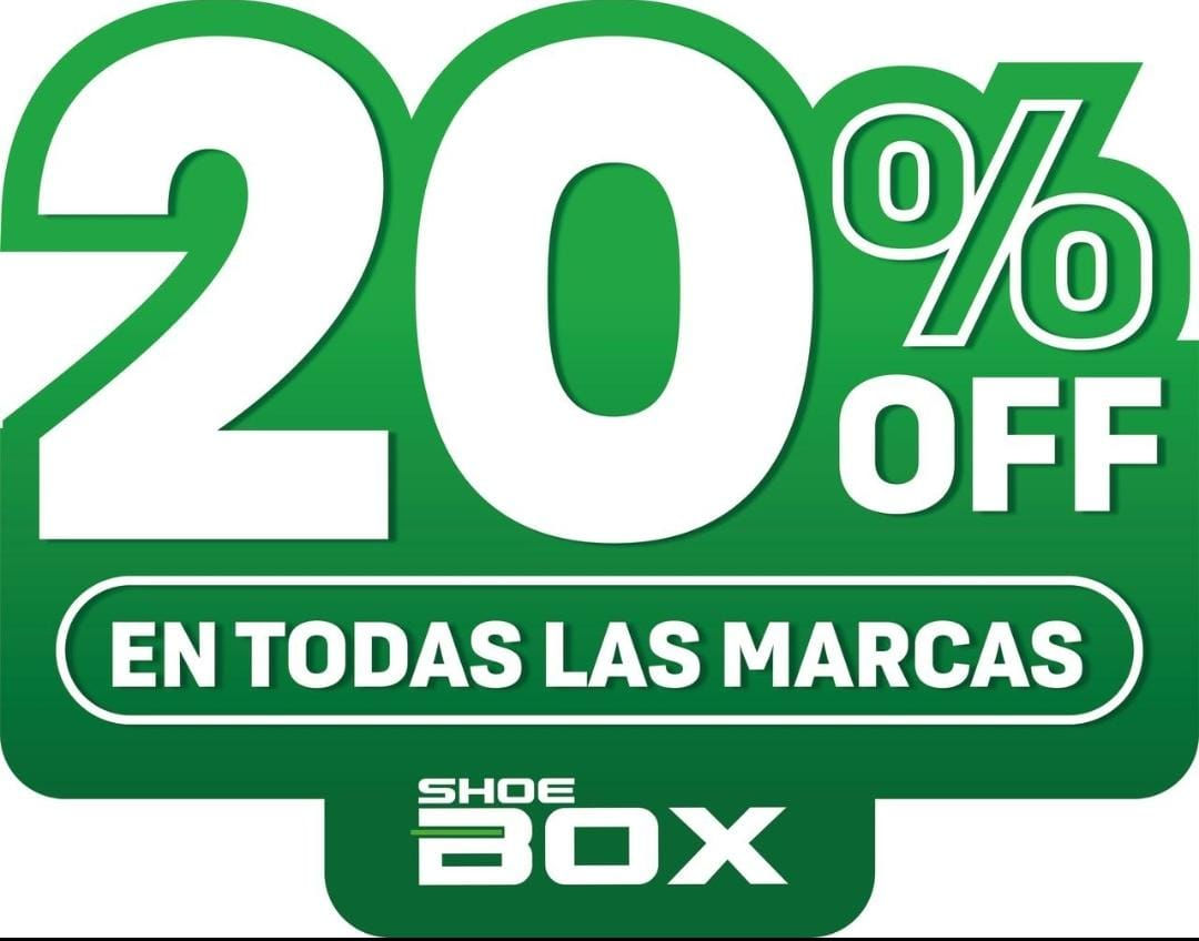   20% en toda la mercancía por tiempo limitado, los productos que ya tienen descuentos no aplican