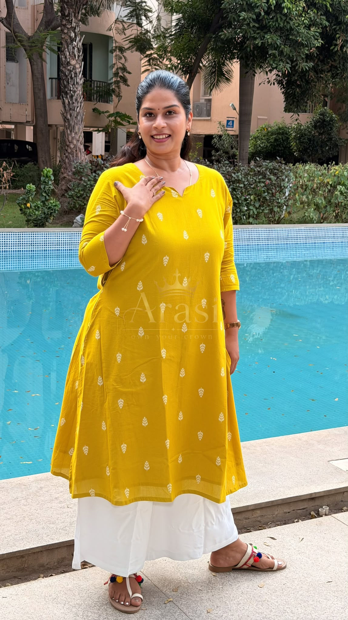 Yellow - A line Kurti