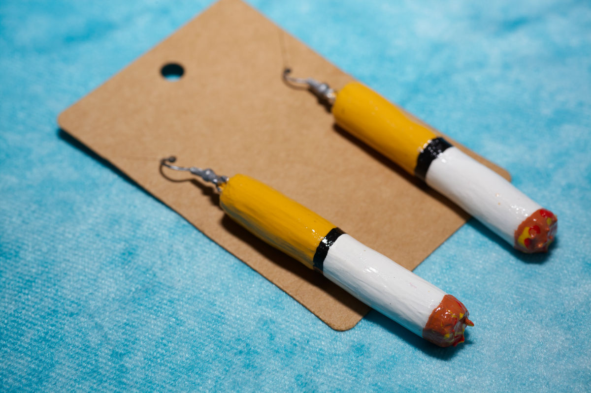 Cigarette Earrings #2