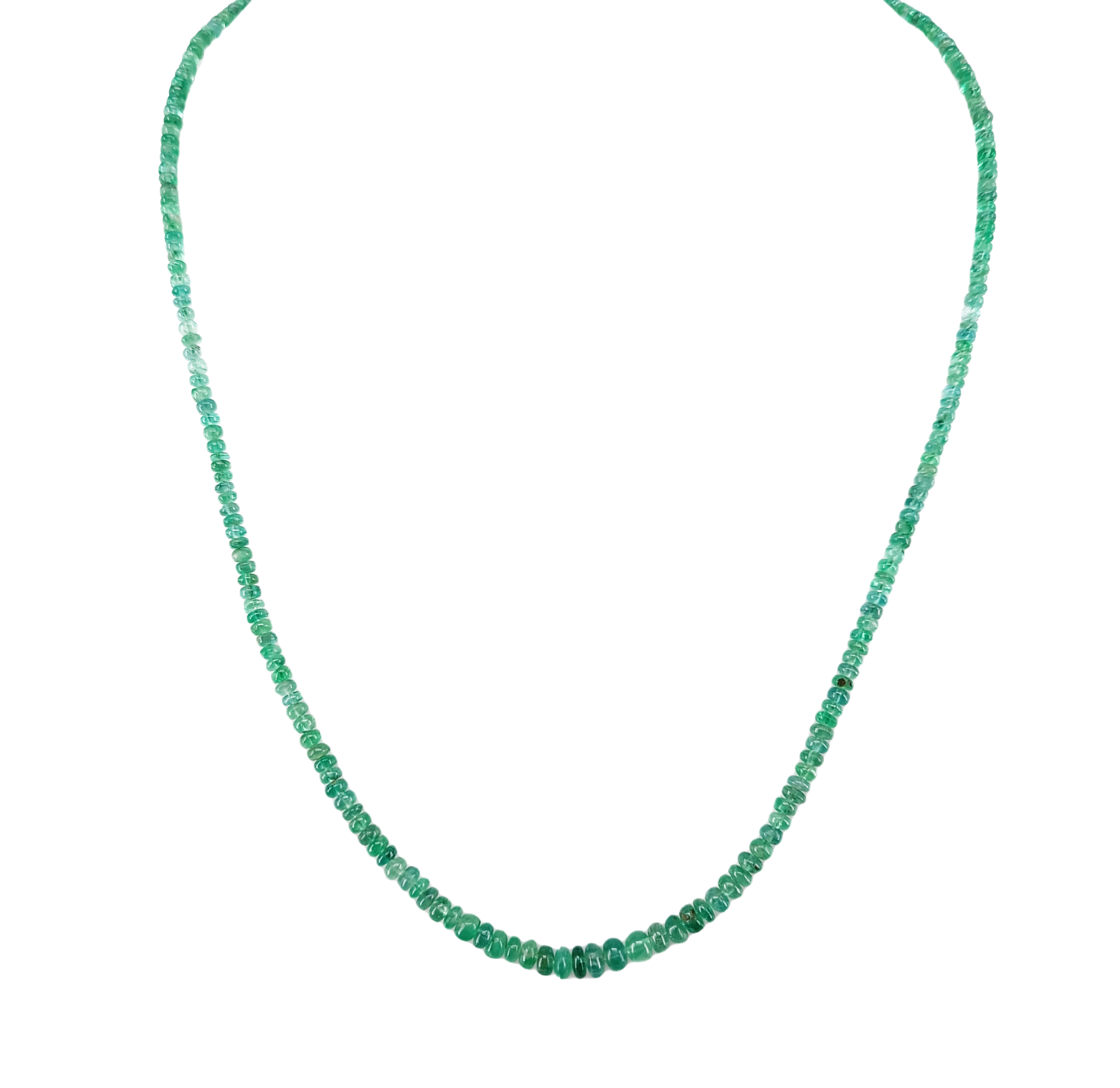Edelsteinkette Smaragd - grün rondellförmig
