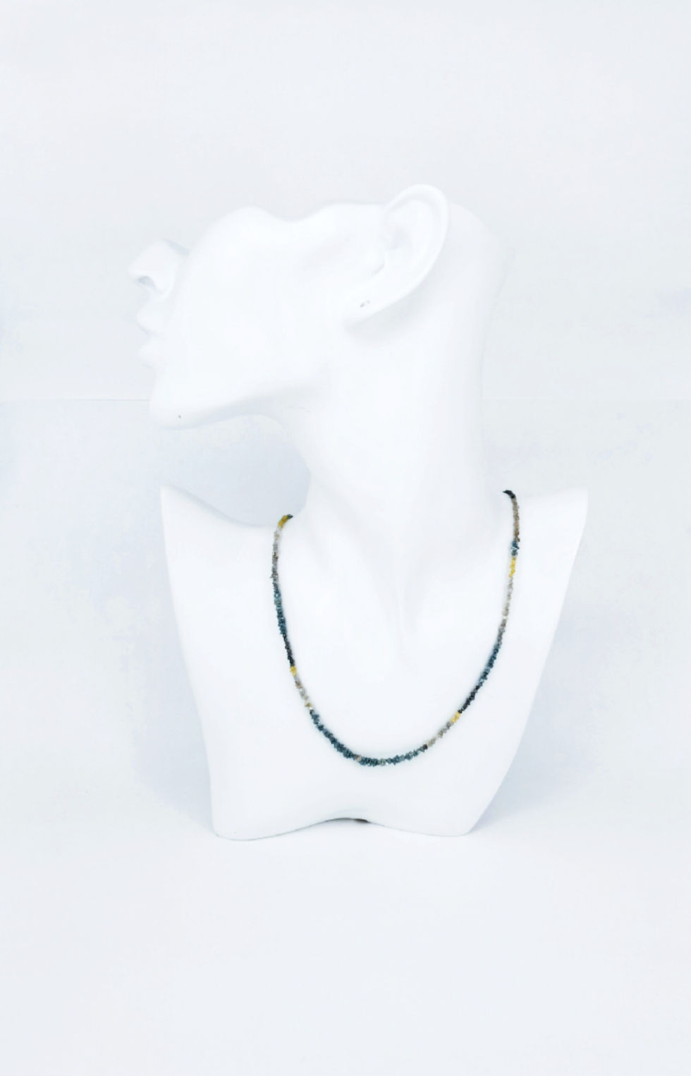 Miniaturbild: Rohdiamantkette - handgefertigtes buntes Collier - sehr selten