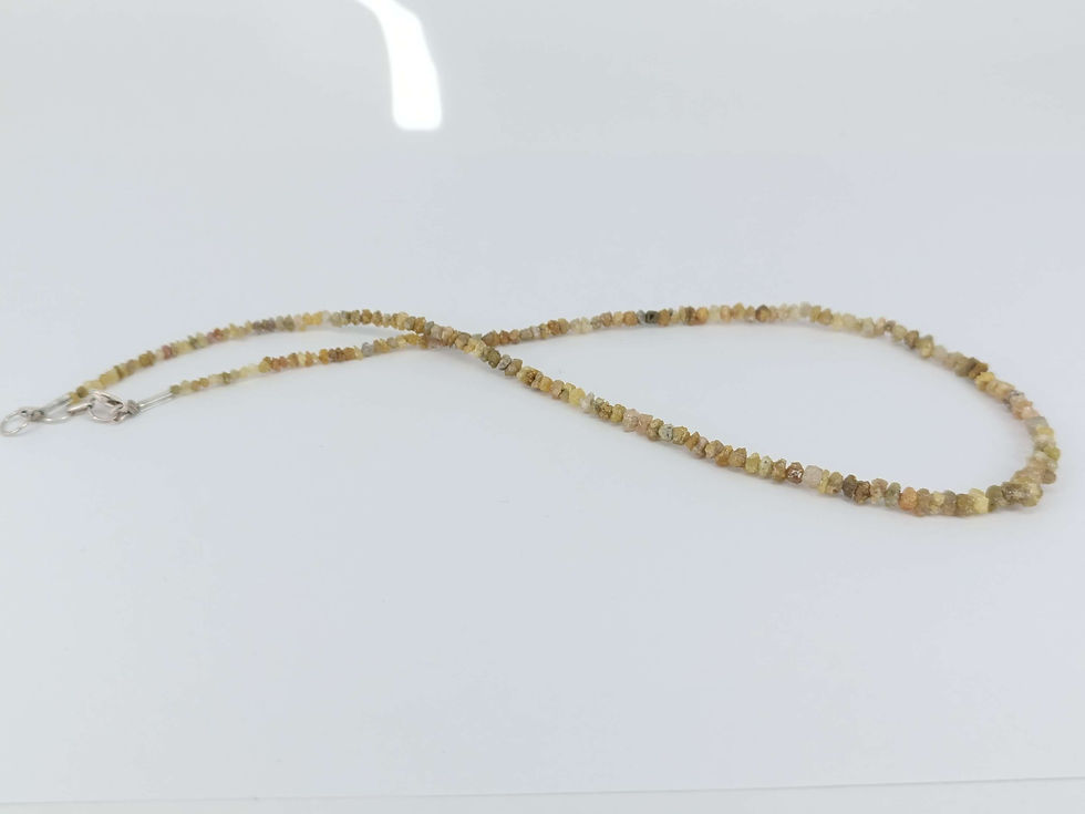 Thumbnail: Rohdiamantkette gelb mit Verschluss