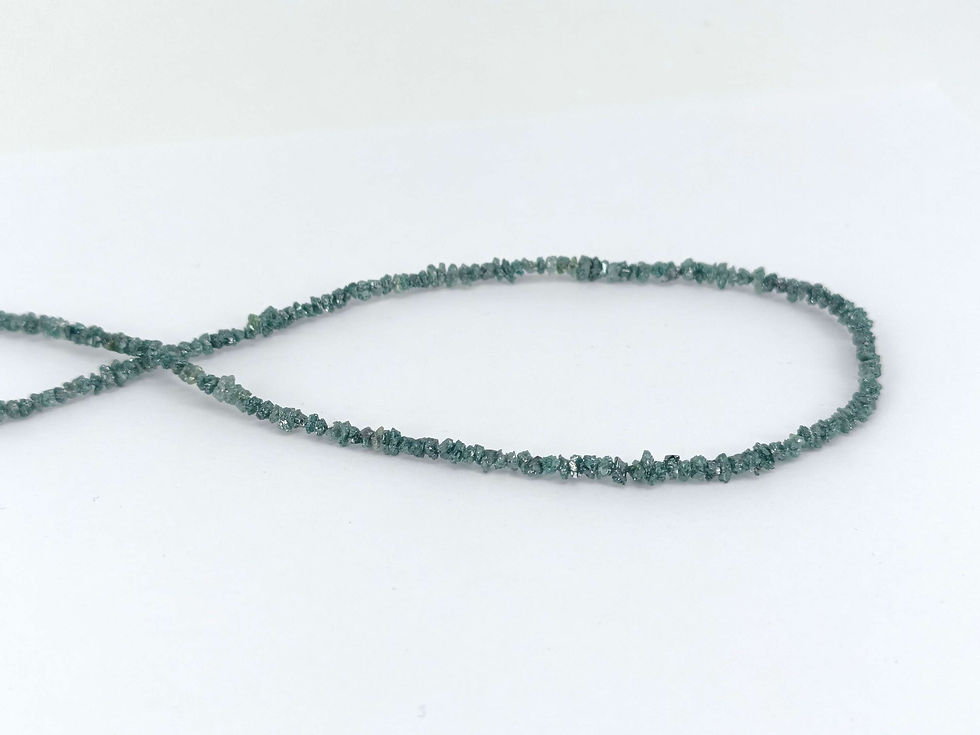 Miniaturbild: Rohdiamantkette - Collier in blau/türkis