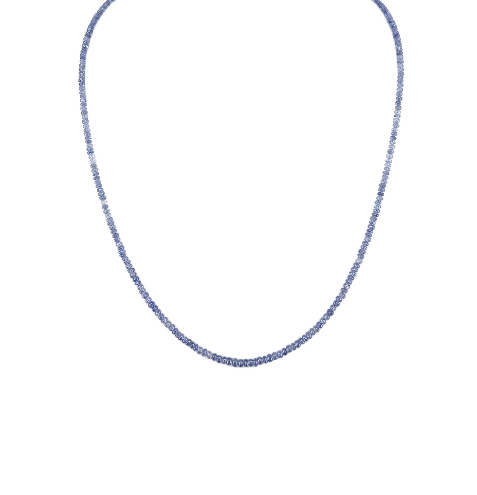 Edelsteinkette Saphir - blau rondellförmig