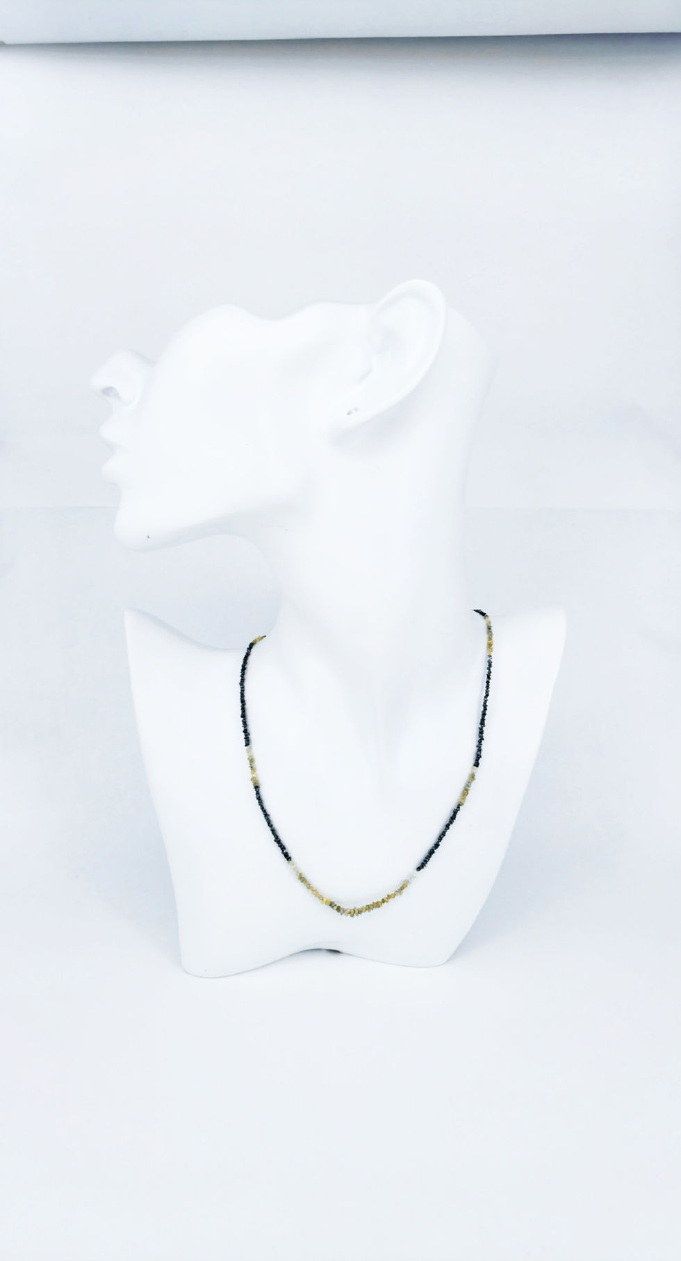 Thumbnail: Rough diamond necklace - handmade colorful necklace - very rare