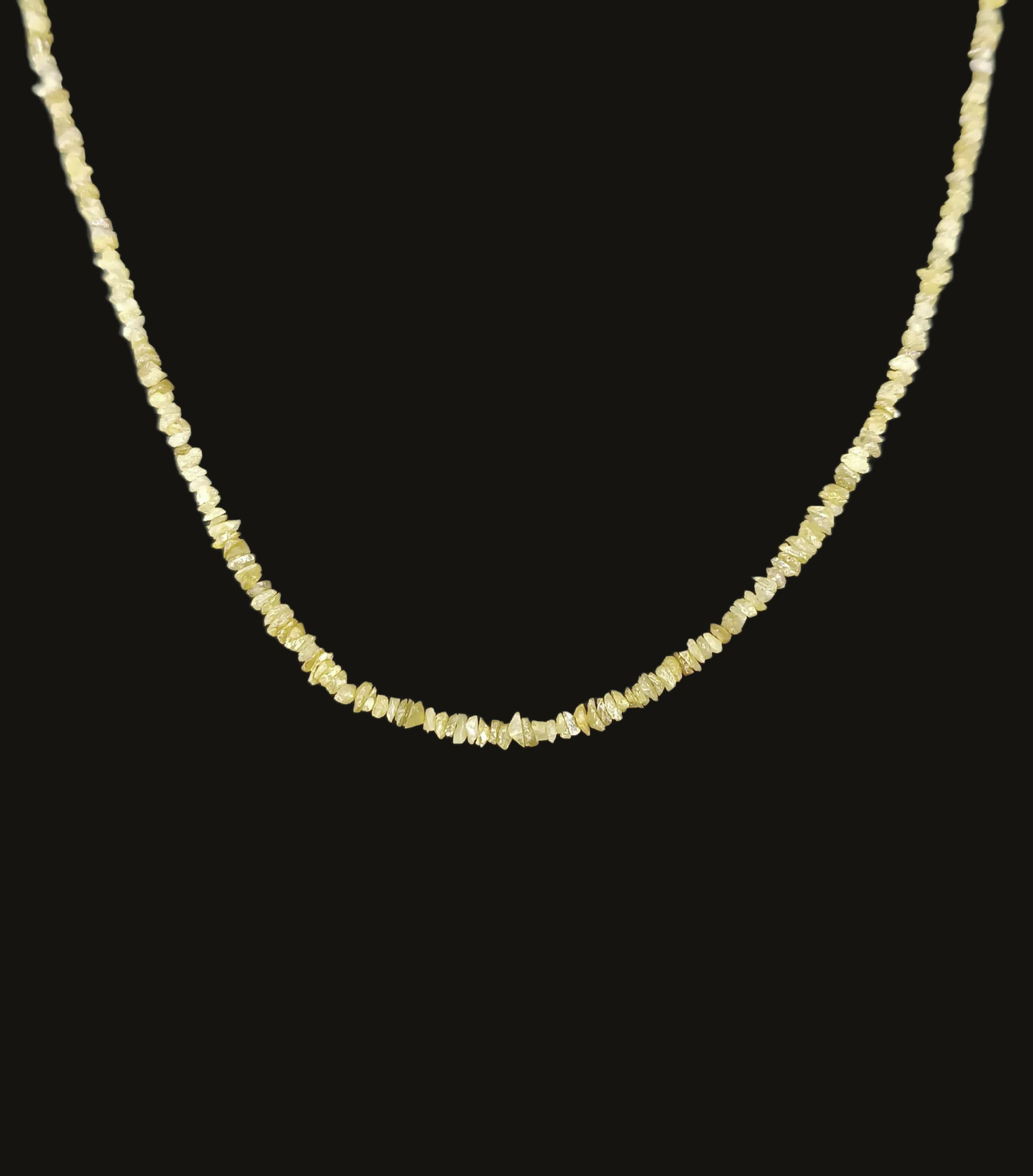 Rohdiamantkette - Collier in gelb
