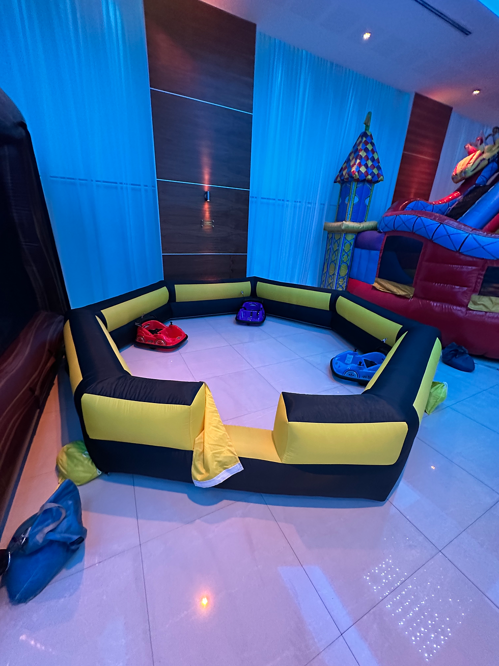 Bumper Car Rentals Sunrise Florida | Kids Bumper Car Party from Mobile Gaming Events for hotel events in Fort Lauderdale and the surrounding Florida area. This game rental can be used for weddings, Bar and Bat Mitzvahs, milestone celebrations and private hotel events at properties such as Fort Lauderdale Marriott Harbor Beach Resort & Spa when approved by the venue. Mobile Gaming Events is an independent entertainment rental provider and is not affiliated with or endorsed by the hotel. Call or text 954-408-1881 for availability.