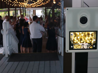Corporate event photo booth setup from Mobile Gaming Events.