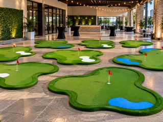 Mini Golf Rentals in South Florida by Mobile Gaming Events for birthdays, corporate events, school functions, family celebrations, HOA gatherings, community events, festivals, Bar and Bat Mitzvahs, and special occasions. Mobile entertainment can be delivered to suitable homes, schools, parks, hotels, clubhouses, offices, community centers, banquet venues, and event spaces in South Florida and nearby Florida communities.