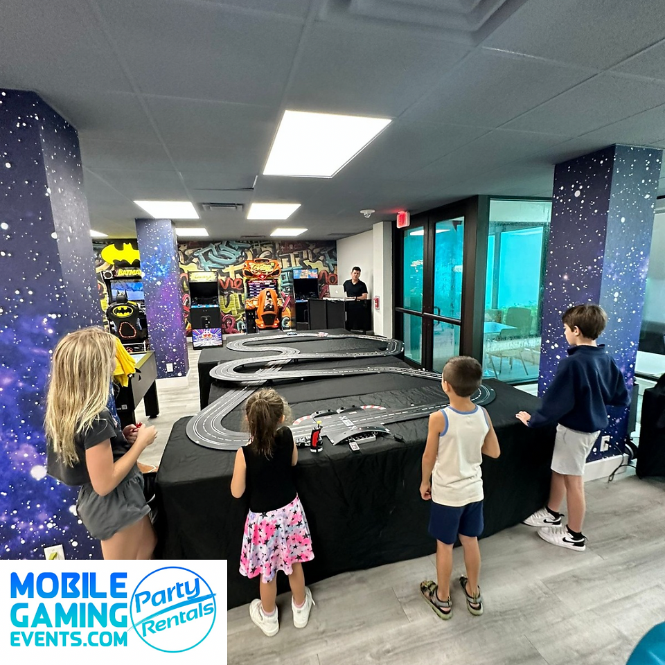 Slot Car Racing - Rentals - Slot Car - Racing - Car Party - Near Me - 954-408-1881 - MGE - Birthday - Party Rentals - Boca- Hialeah - West Palm - Miami - Fort Lauderdale