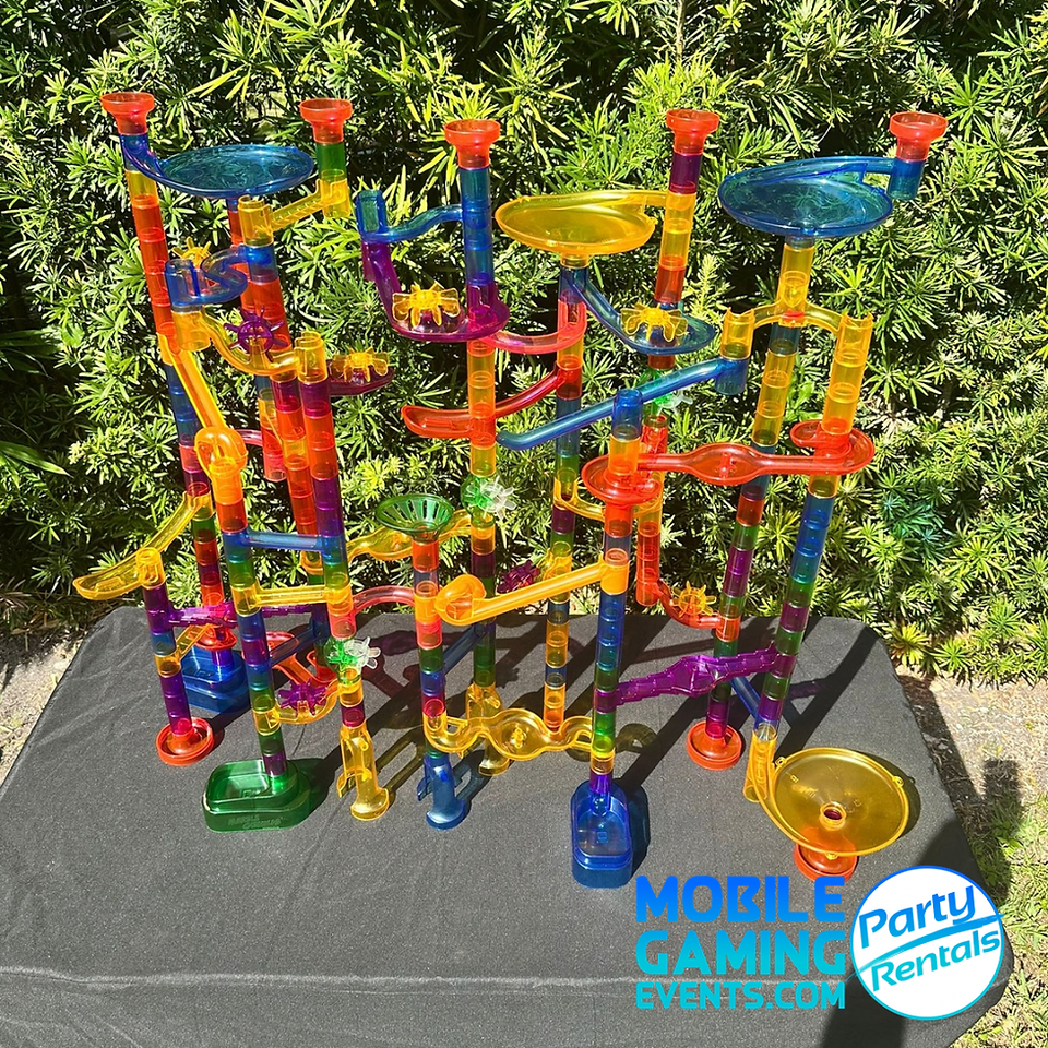 Marble Run Marble run rentals for fun, interactive play at camps and events! Perfect for kids in Fort Lauderdale, Boca Raton, and Pembroke Pines. Call 954-408-1881