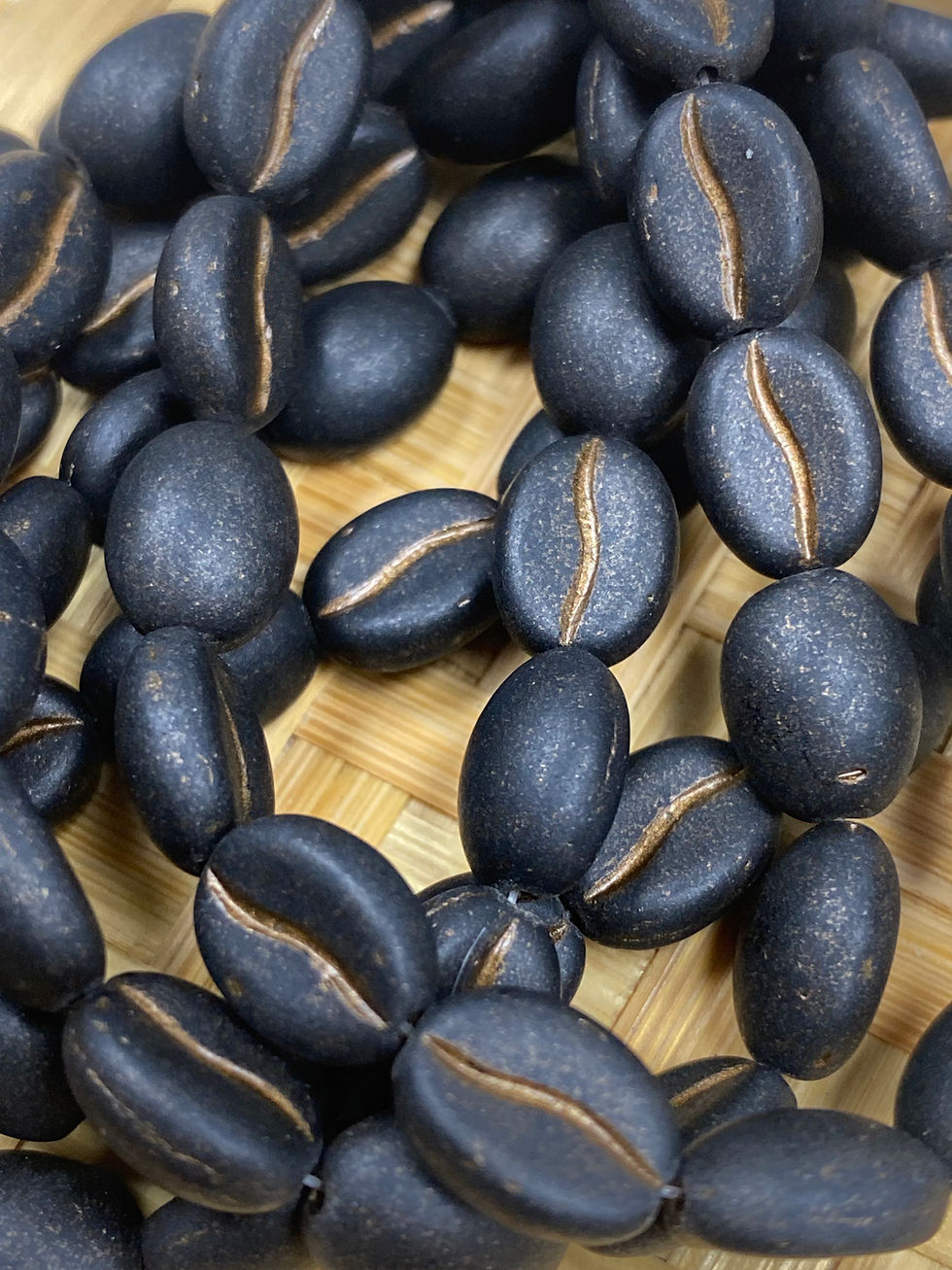 11x8 MM Black Coffee Bead With Matte Finish And Bronze Wash 1948/CFE