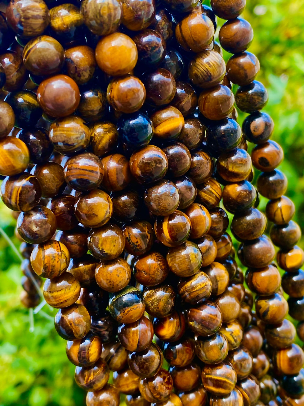 Thumbnail: Golden Tiger Iron 8mm Round Gemstone Bead Strand