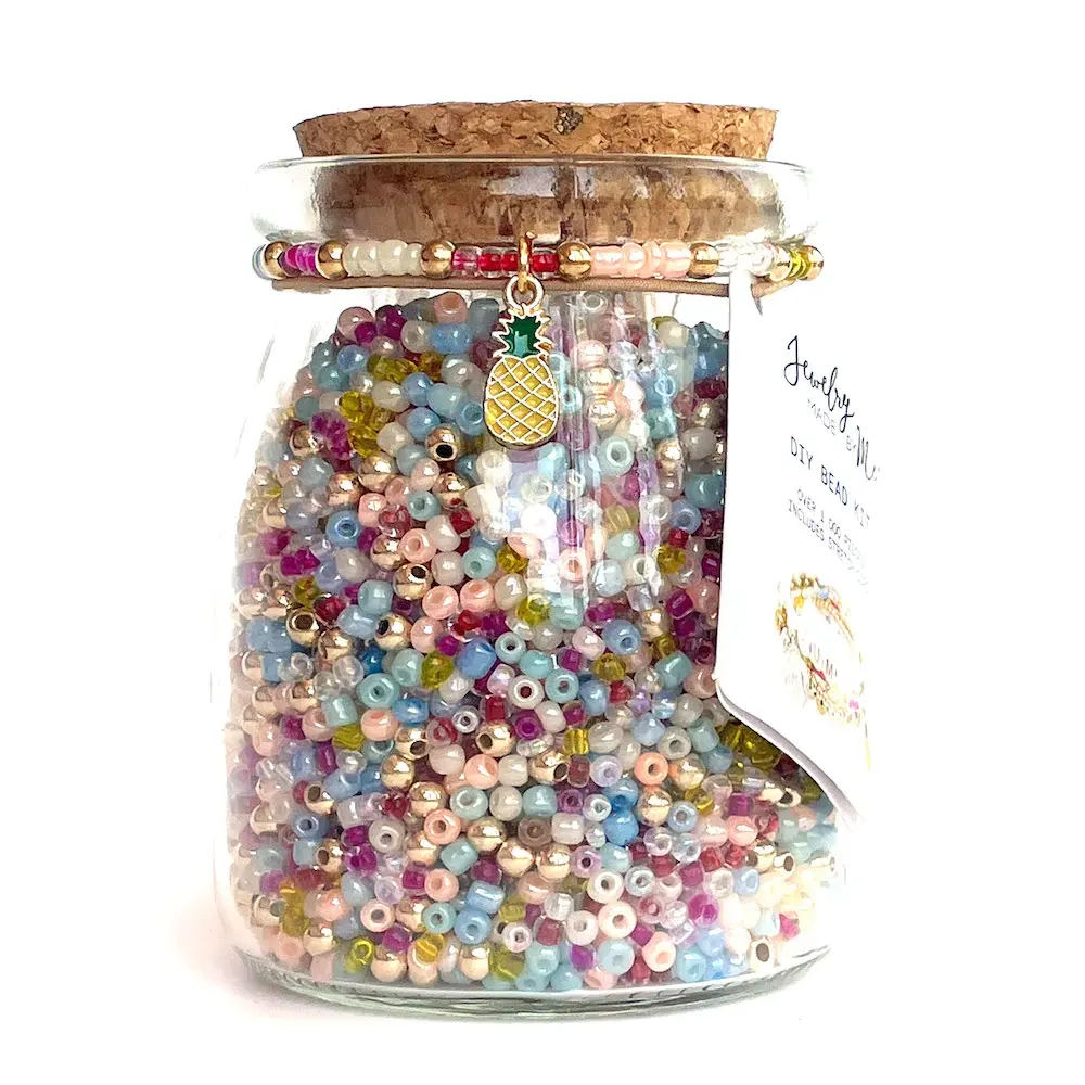 Pineapple Charm Jar DIY Bead Kit