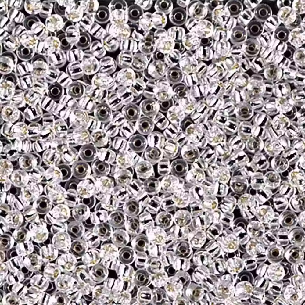 Size 11 Silver Lined Crystal Seed Bead 11-91