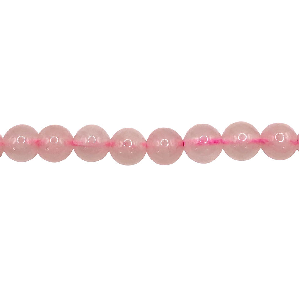 Thumbnail: Rose Quartz 6mm Round Gemstone Bead Strand