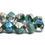 Thumbnail: 8 MM Emerald and  Blue English Cut Bead With AB And Silver Finishes 0390/ENG