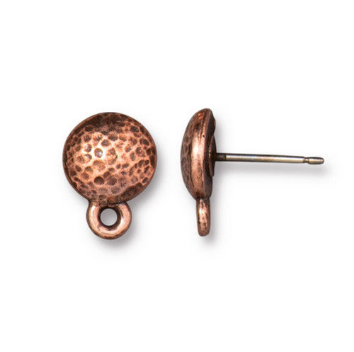 Thumbnail: Hammertone Round Earring Post 94-1084 Pack of 10