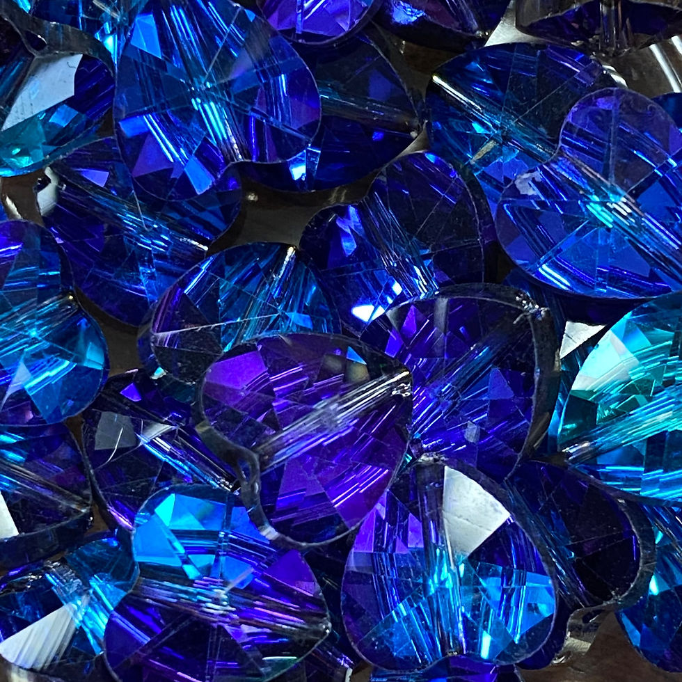 Thumbnail: 10mm Crystal Heart Beads Mix (10pk)