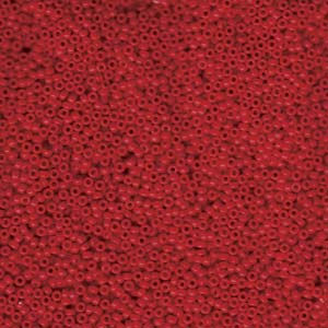 Size 15 Opaque Red Seed Bead 15-91684