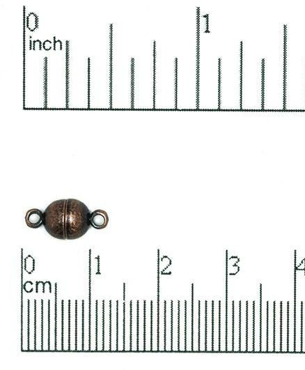 Thumbnail: 12mm x 6mm Smooth Round Magnet Clasps CL/MC3