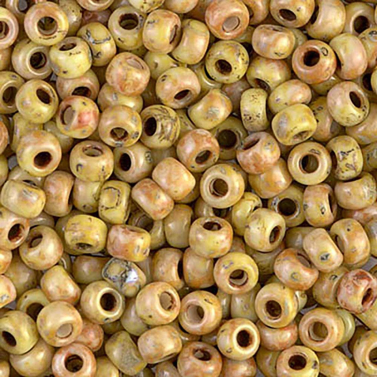 Size 6 Matte Canary Yellow Picasso Seed Bead 6-94512
