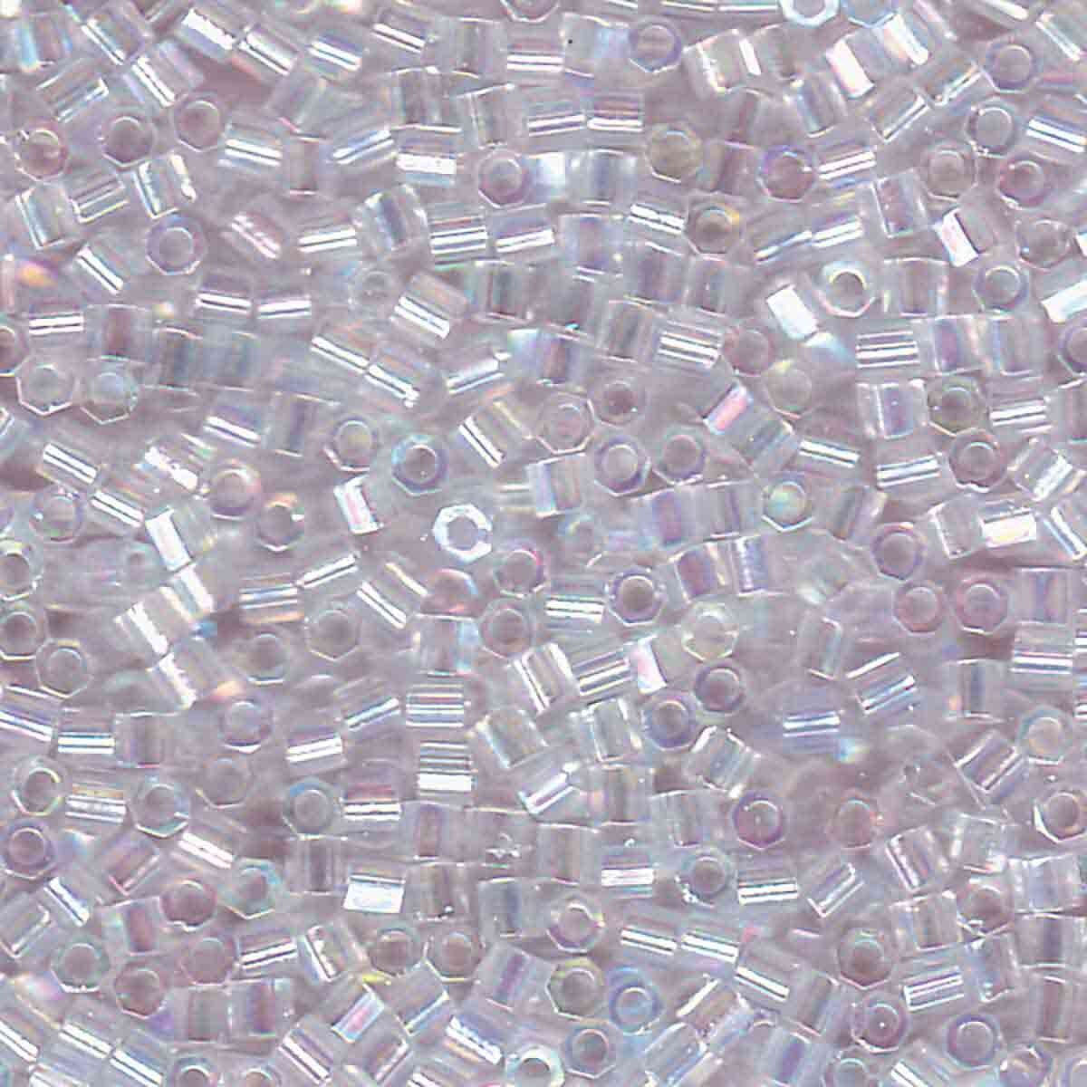 DBLC-0051 Crystal AB Hex Cut Size 8 Delica Beads
