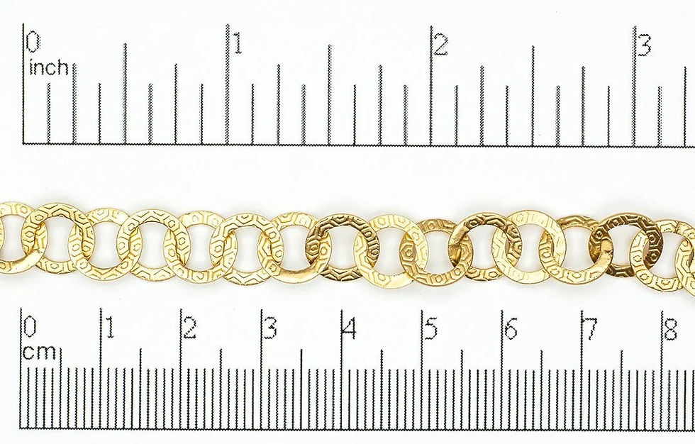 Thumbnail: 9mm Round Flattened Textured Cable Chain Ch-930