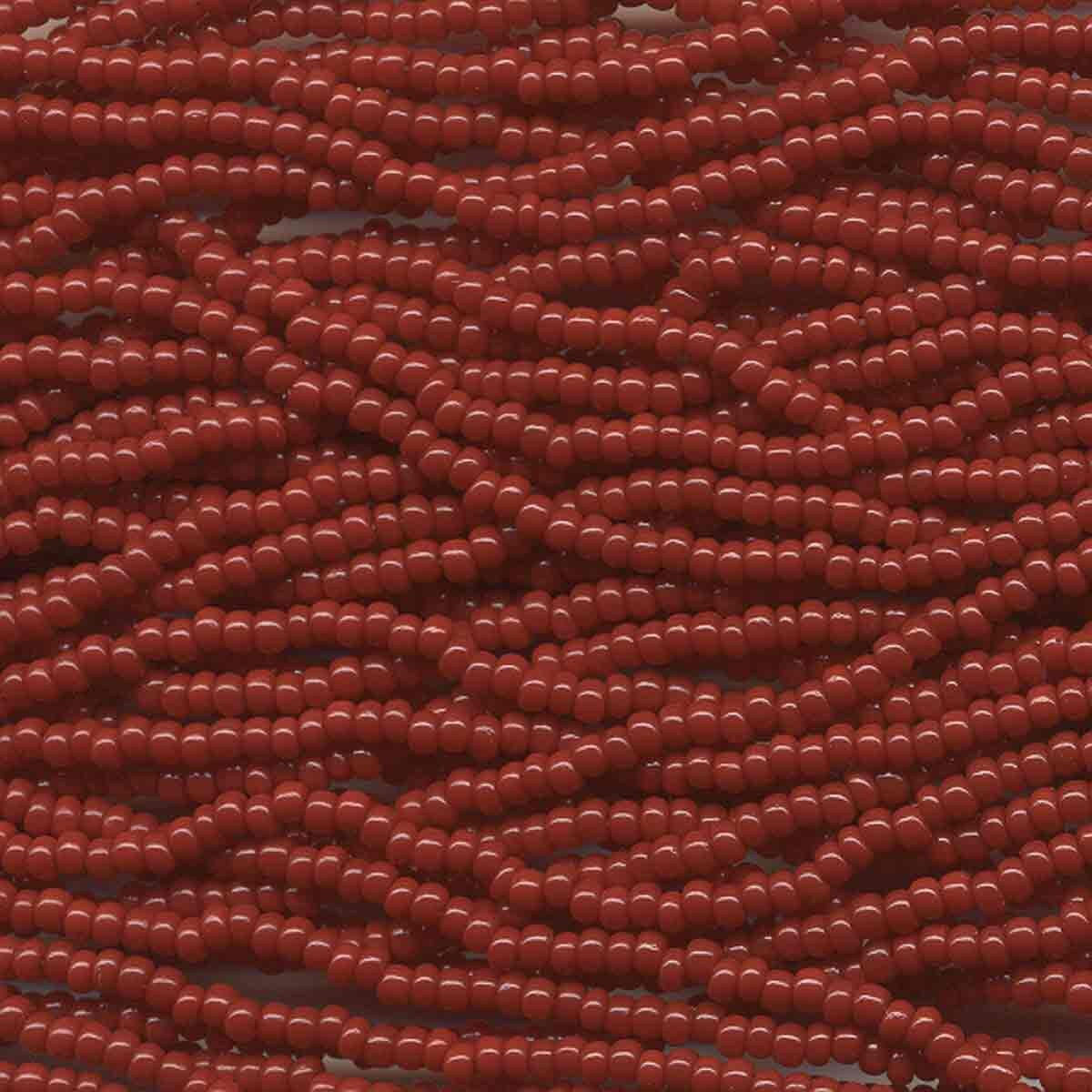 Size 8 Czech Dark Red Seed Bead 6 String Hank SB8-93210