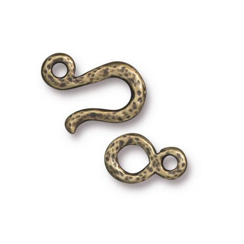 Thumbnail: Hammered Hook And Eye Clasp Set 94-6229 Pack Of 10