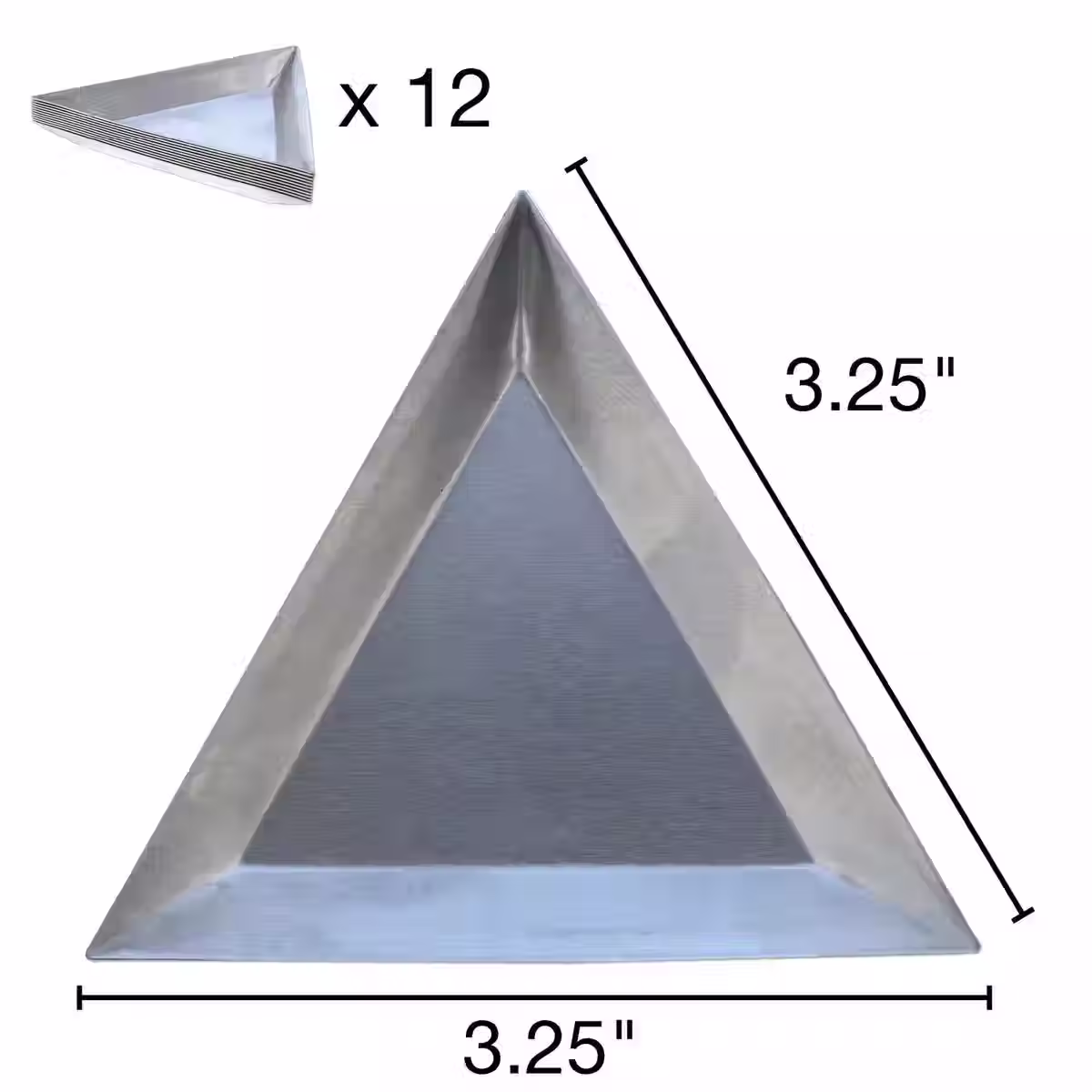Aluminum Sort Tray AKA Triangle Tray AT5 Pack of 3