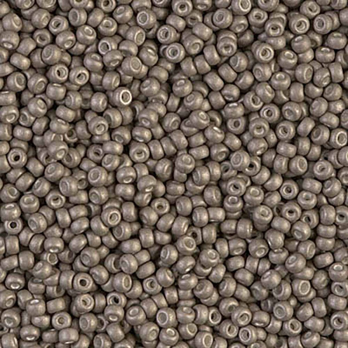 Size 11 Matte Metallic Silver Seed Bead 11-92091