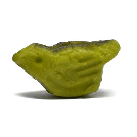 Thumbnail: 11x22 MM Peridot Bird Bead With Peacock AB And Etched Finishes 1429/BRD