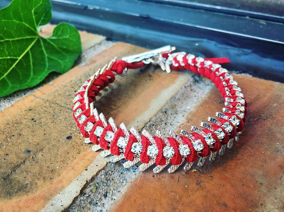 Thumbnail: Rhinestone Fishbone Bracelet Kit