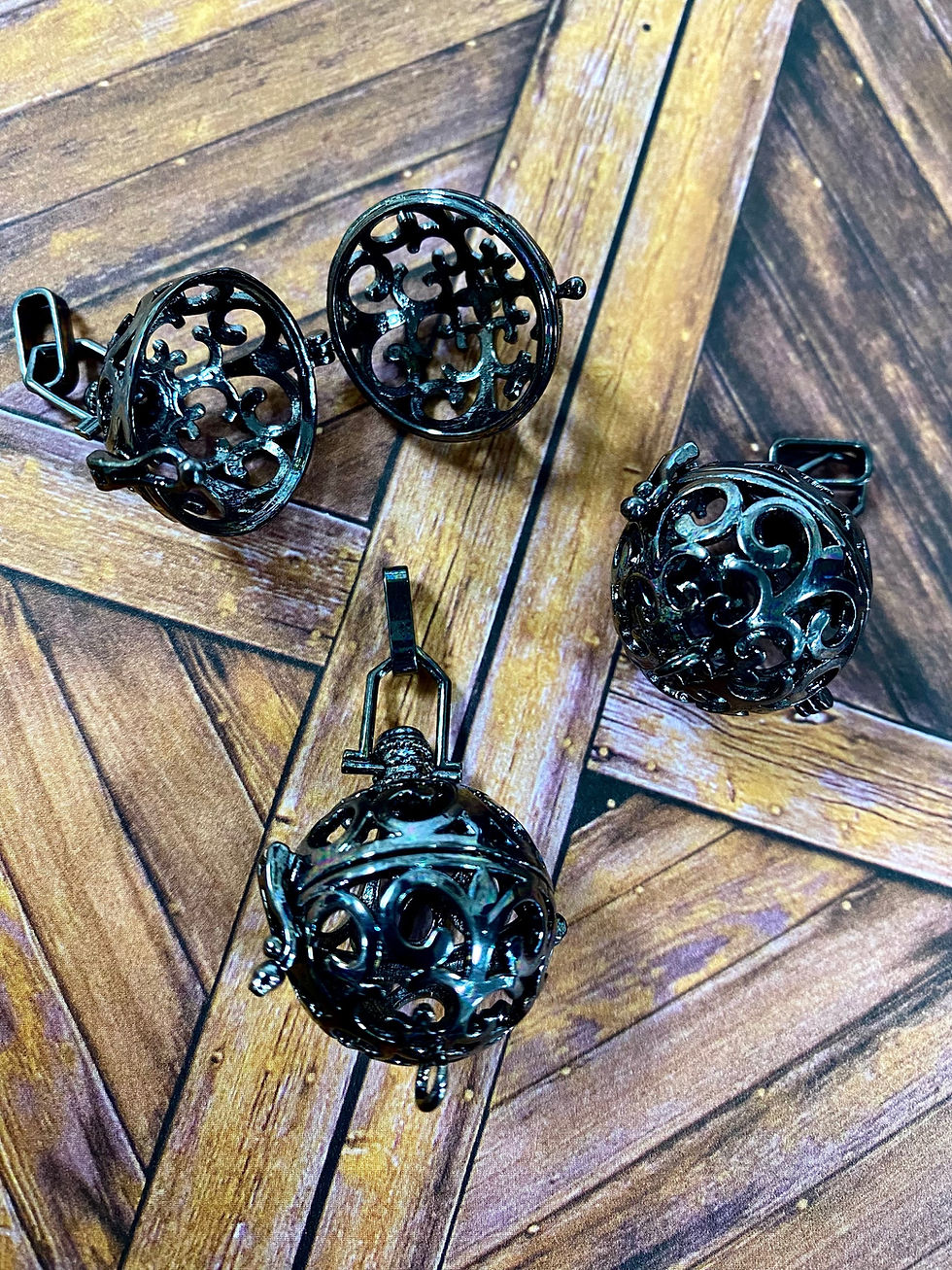 Thumbnail: Round Bead Cage Locket Pendant