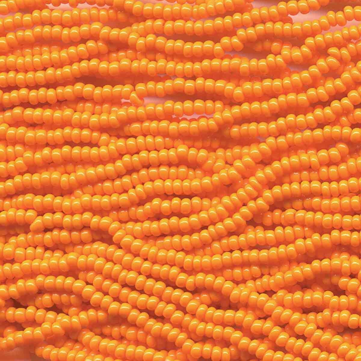 Size 11 Czech Light Orange Seed Bead 6 String Hank SB11-93110