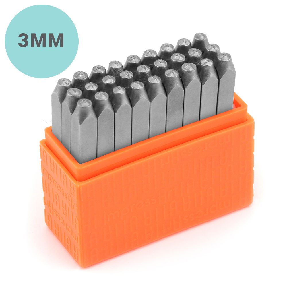 ImpressArt Sans Serif Basic Metal Stamp Set, Lowercase, 3mm