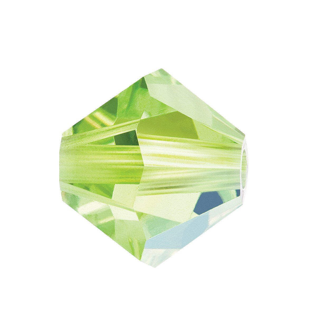 6mm Limecicle AB Preciosa Bicone Crystal Strand Of 21 Beads