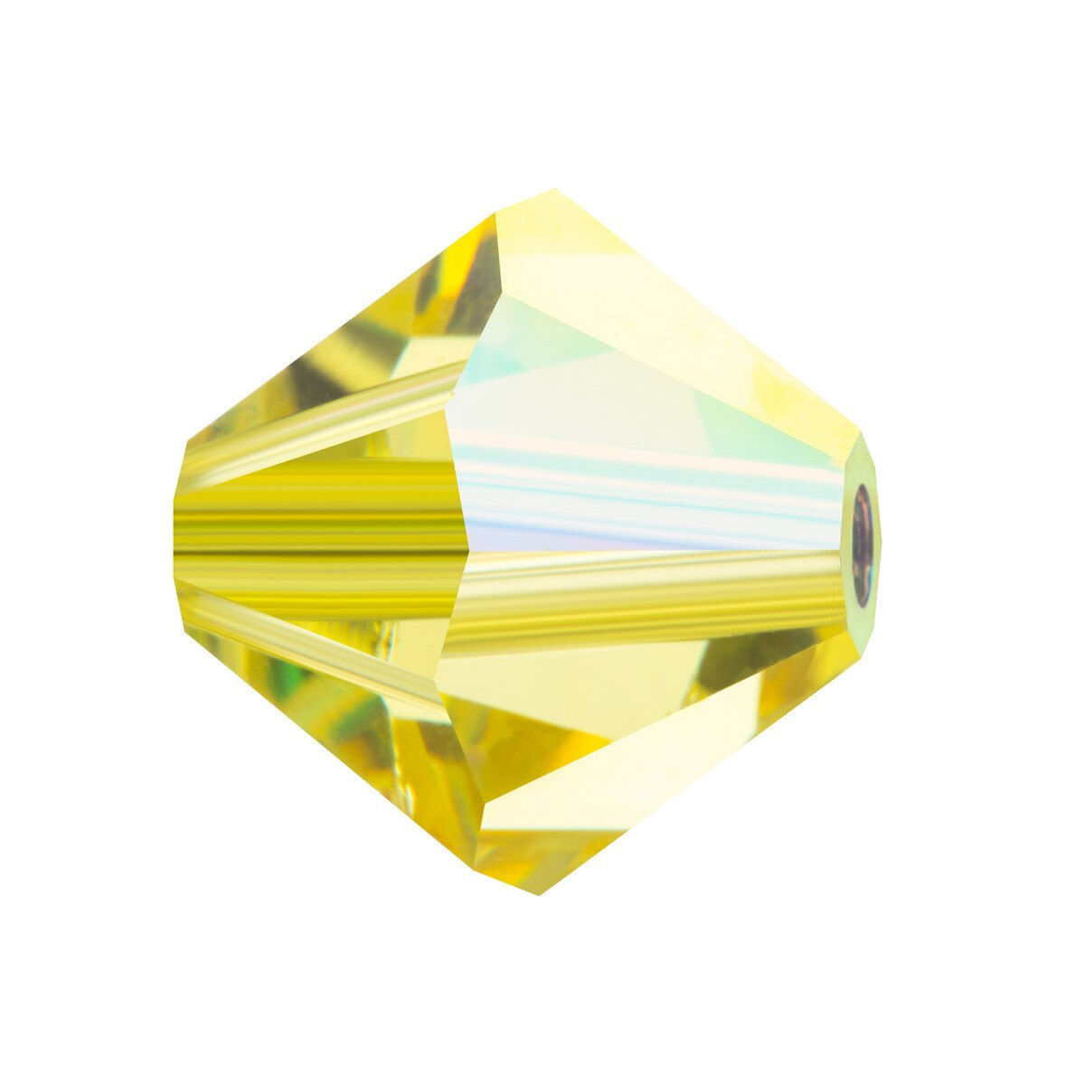 4mm Jonquil AB Preciosa Bicone Crystal Strand Of 31 Beads