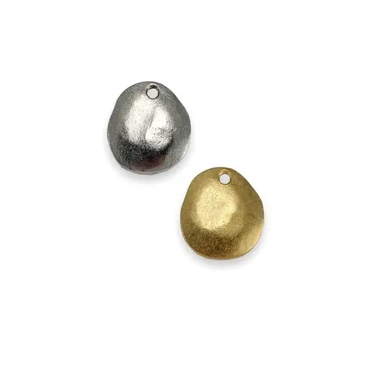 Organic 15x13mm Domed Charm 2506 Pack Of 6