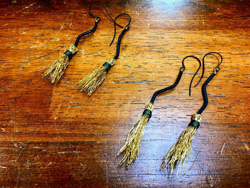 Witch's Broom Earrings Kit