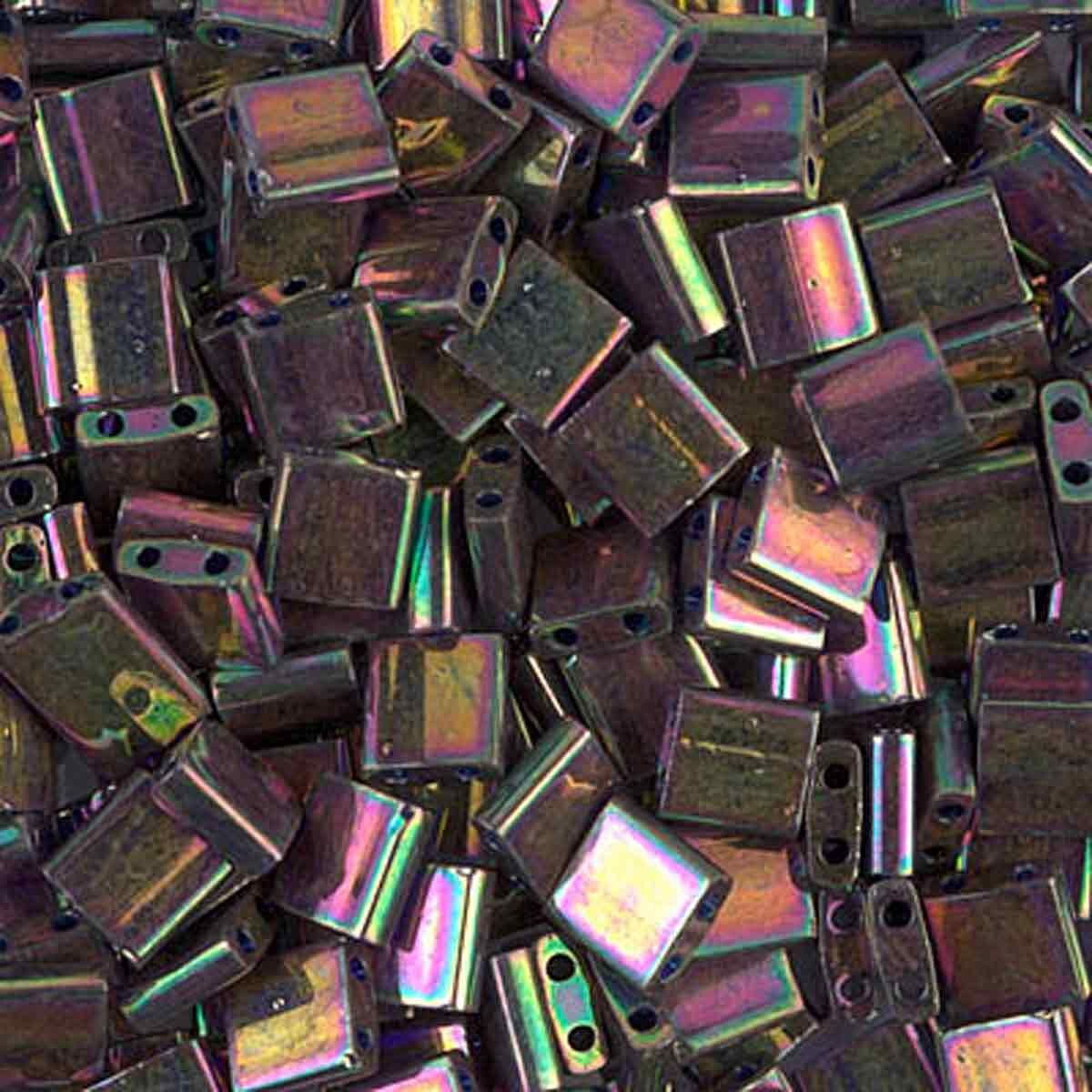 Bronze Metallic Iris Luster Tila Bead TL1893