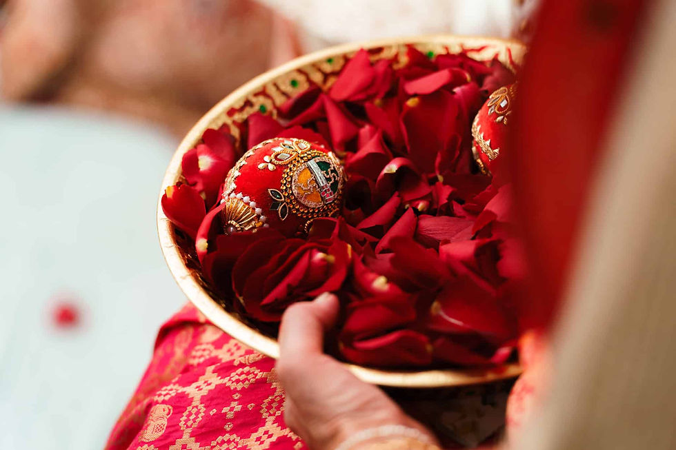 close up detail of indian wedding ceremony