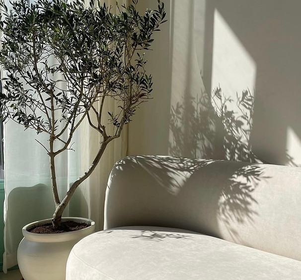 Canapé sur mesure TUKASSA en tissu beige, design contemporain pour salon.