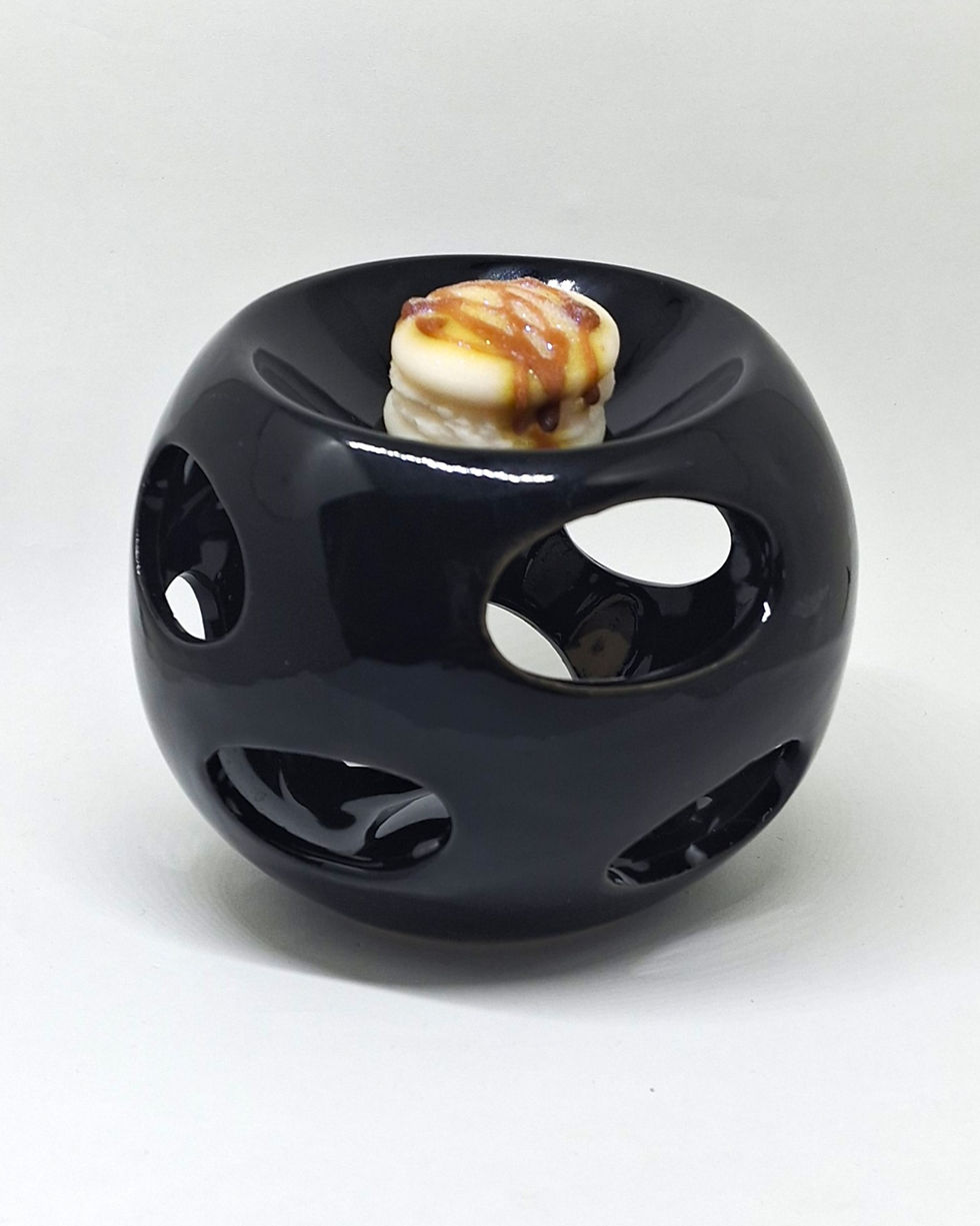 Brûle-parfum en céramique noir spring